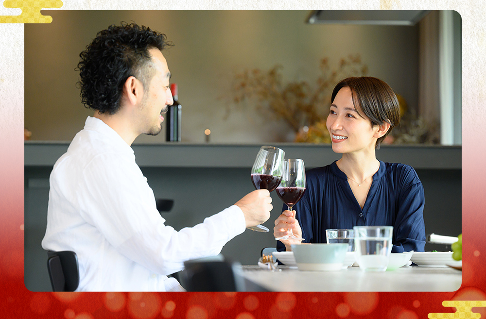 新年の食卓を囲む穏やかなひとときに