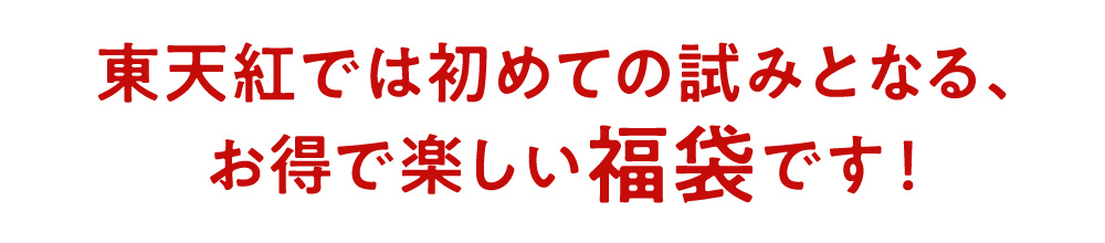 東天紅では初めての試みとなる、お得で楽しい福袋です！