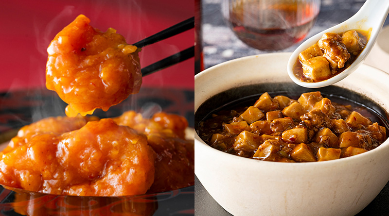 たっぷり海老チリ＆麻婆豆腐